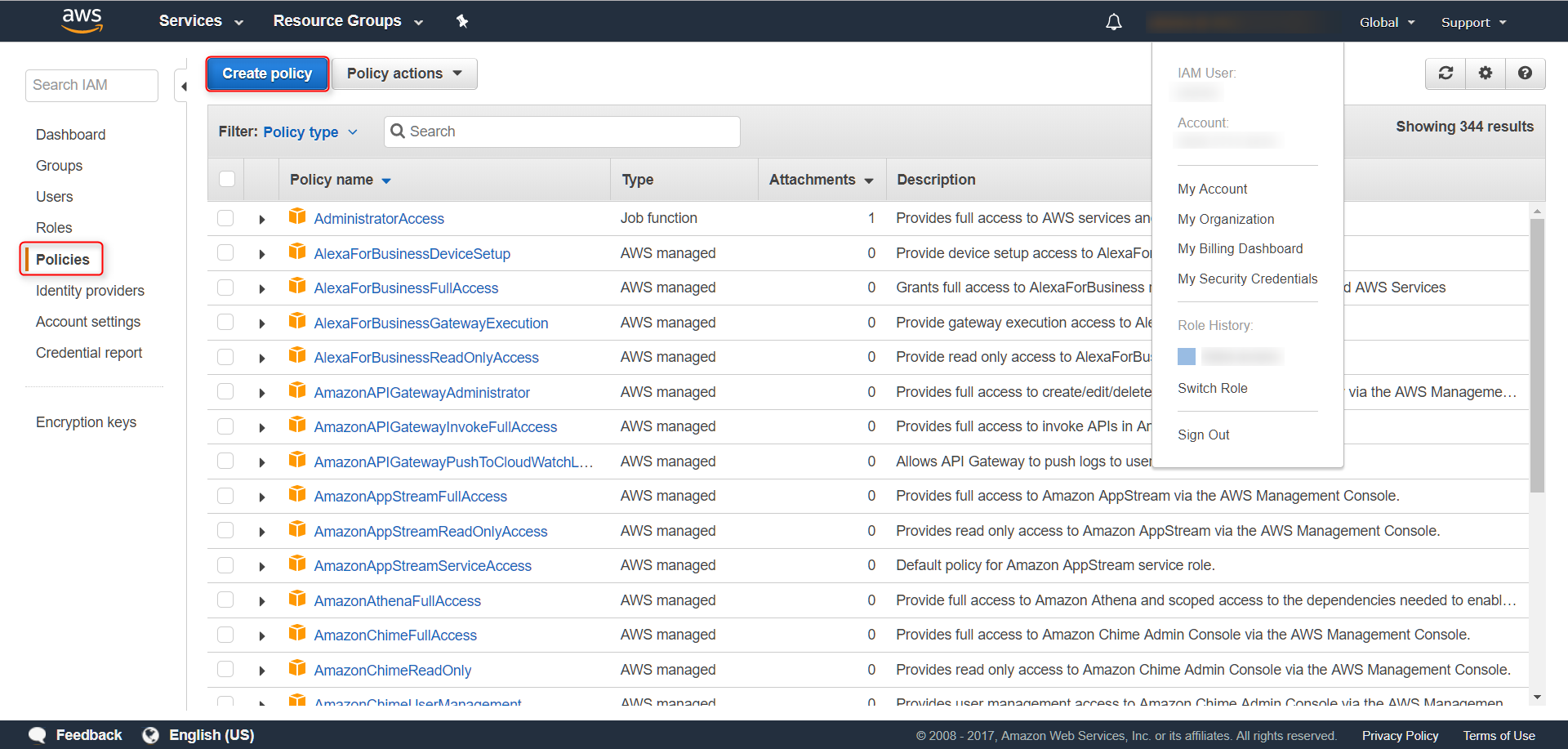 Rys. 7 - Create policy